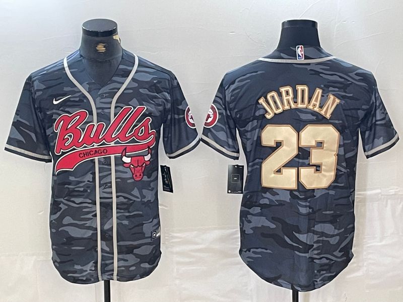 Men Chicago Bulls #23 Jordan Camo Jointly 2024 Nike NBA Jersey style 1